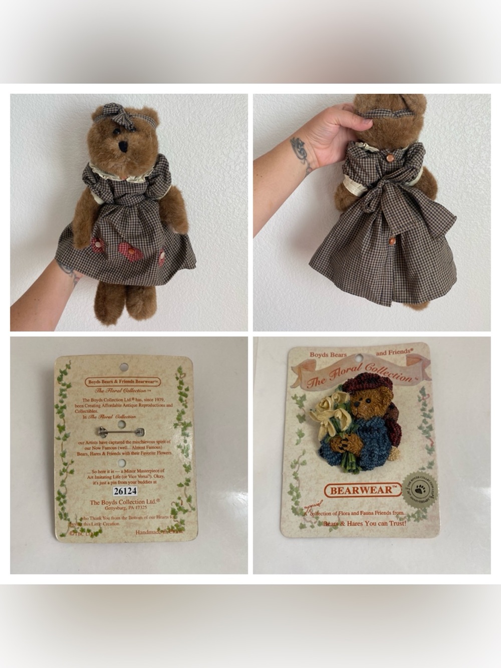 Bundle Boyds Collection J.B. Bean Series  & 1999 brooch Item #26124